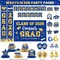 Class of 2026 Graduation Decorations Set - Blue & Gold Congrats Grad Party Kit - Includes Backdrop, Porch Signs, Hanging Swirls, Honeycomb Centerpieces & Balloons